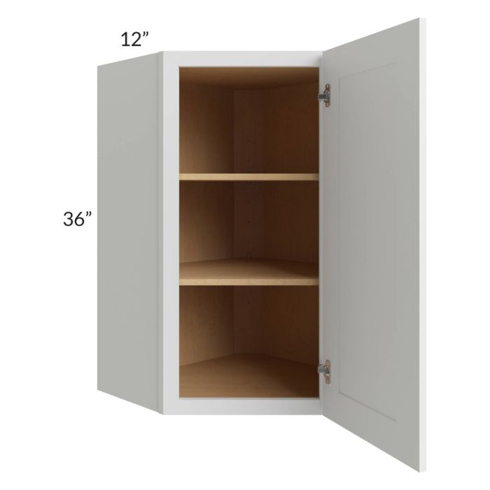 Bayville White 24x36 Diagonal Corner Wall Cabinet