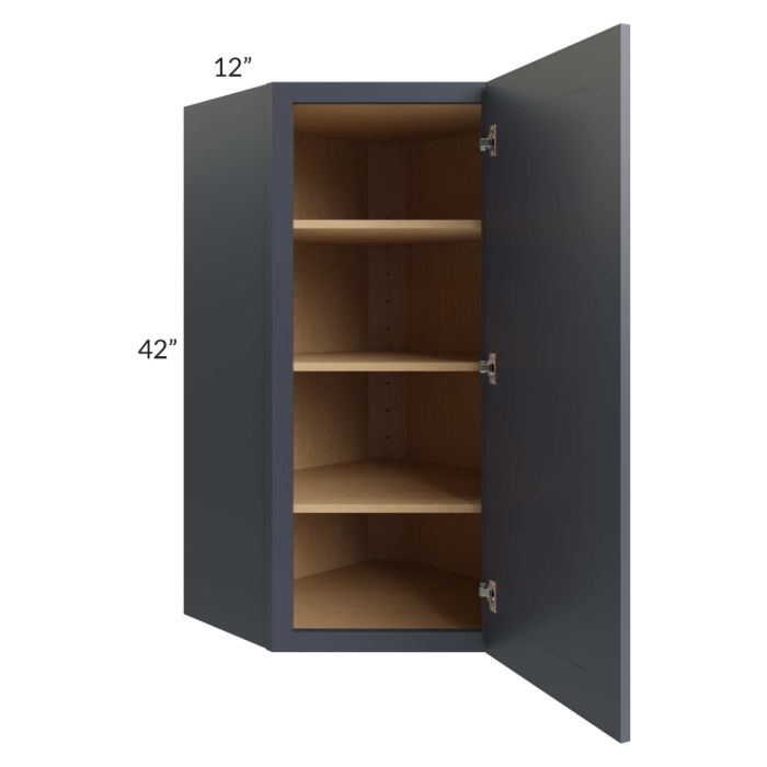 Vienna Indigo 24x42 Diagonal Corner Wall Cabinet