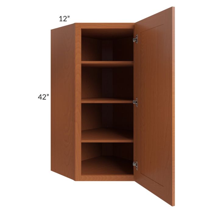Lexington Cinnamon Glaze 24x42 Wall Diagonal Corner Cabinet