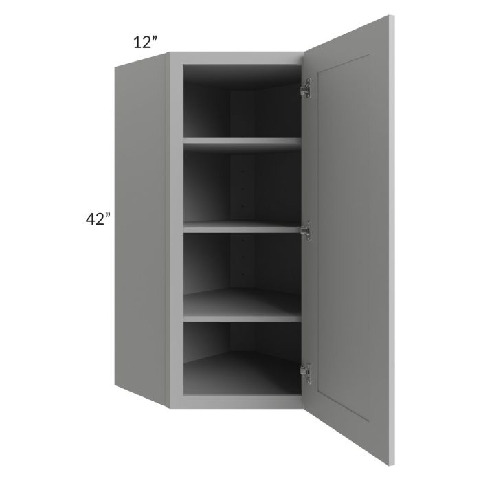 Charlotte Grey 24x42 Wall Diagonal Corner Cabinet