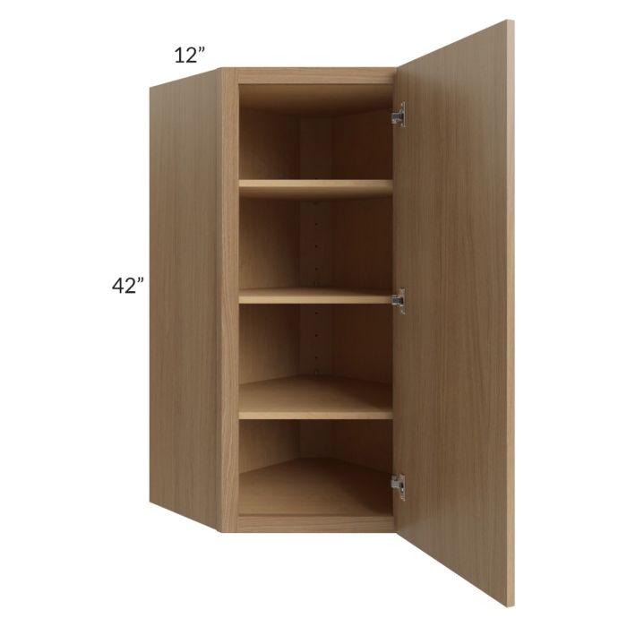 Township Rift Oak 24x42 Diagonal Corner Wall Cabinet