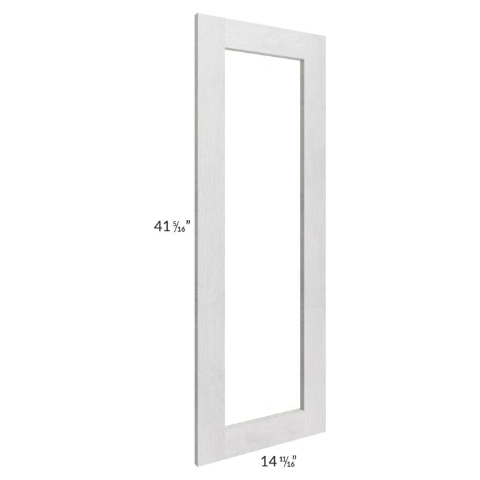 Heather Grey Shaker 24x42 Wall Diagonal Corner Glass Door Only with Glass Included