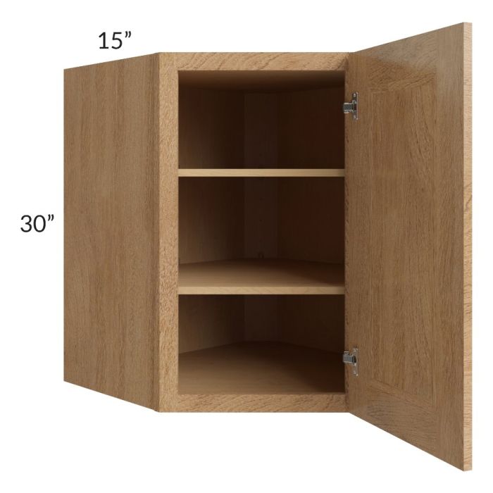 Tuscan Timber 27x30 Diagonal Corner Wall Cabinet