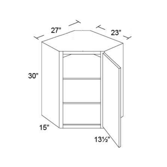 Vienna 27x30 Diagonal Corner Wall Cabinet