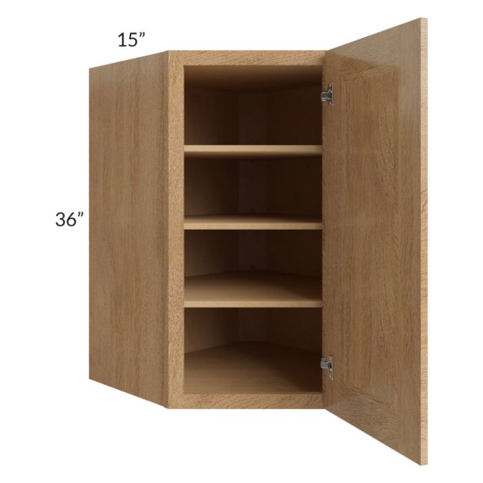 Tuscan Timber 27x36 Diagonal Corner Wall Cabinet