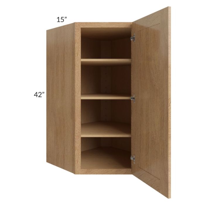 Midtown Timber Shaker 27x42 Diagonal Corner Wall Cabinet