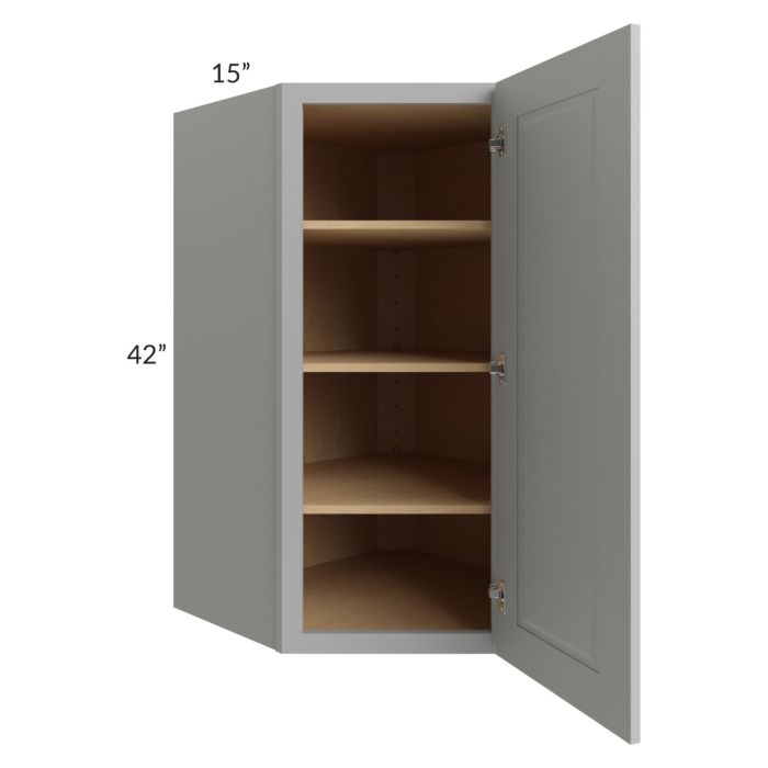 Charlotte Grey 27x42 Wall Diagonal Corner Cabinet