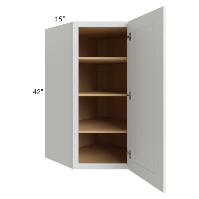 Charlotte White 27x42 Wall Diagonal Corner Cabinet