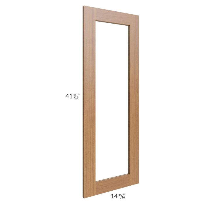 Artisan Walnut Shaker 27x42x15 Wall Diagonal Corner Glass Door Only with Glass Included
