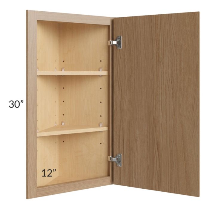 Township Rift Oak 12x30 Wall End Angle Cabinet