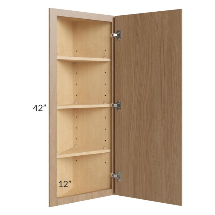 Township Rift Oak 12x42 Wall End Angle Cabinet