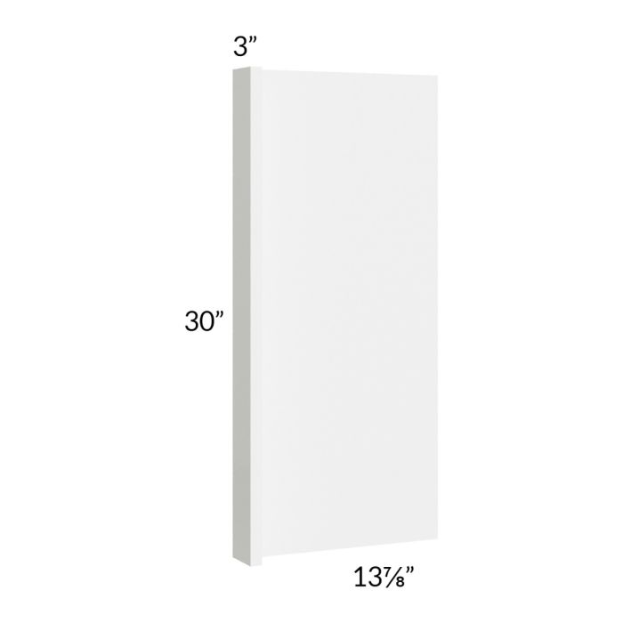 Milan White Gloss 14x30 Wall End Panel