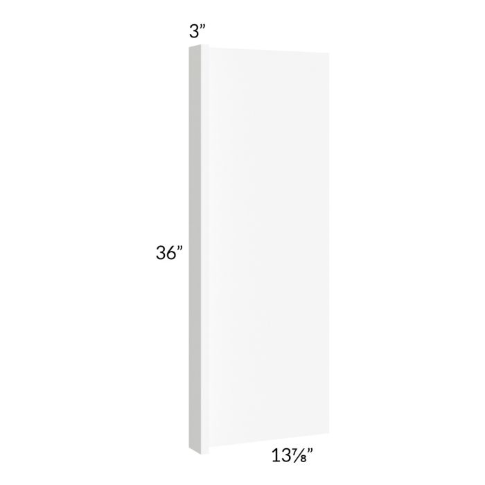 Milan White Matte 14x36 Wall End Panel