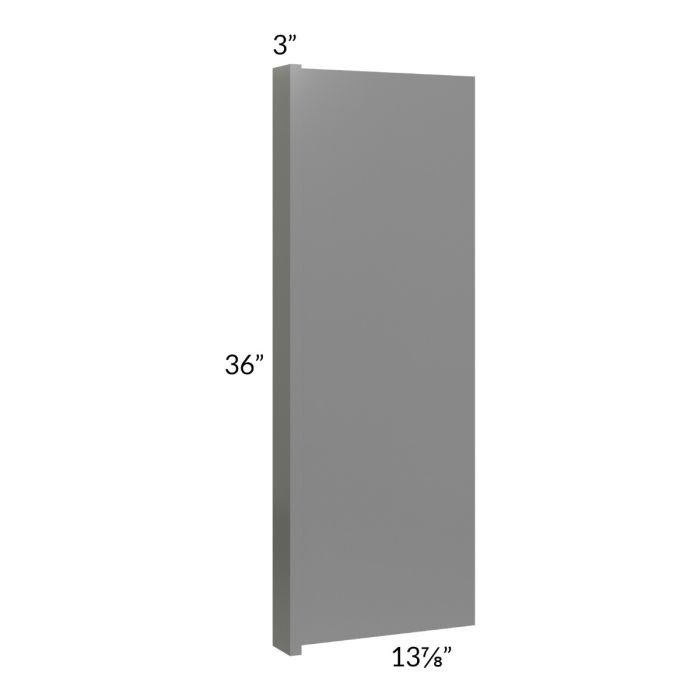 Milan Grey Gloss 14x36 Wall End Panel