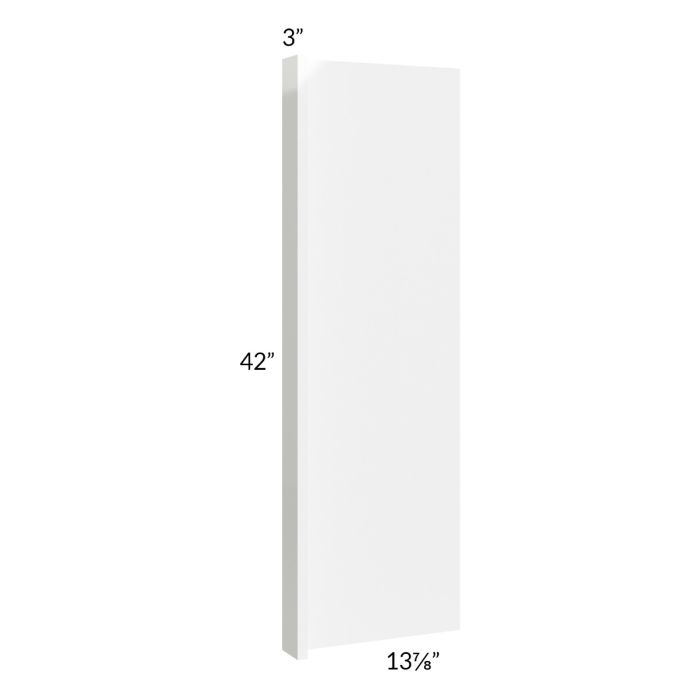 Milan White Gloss 14x42 Wall End Panel