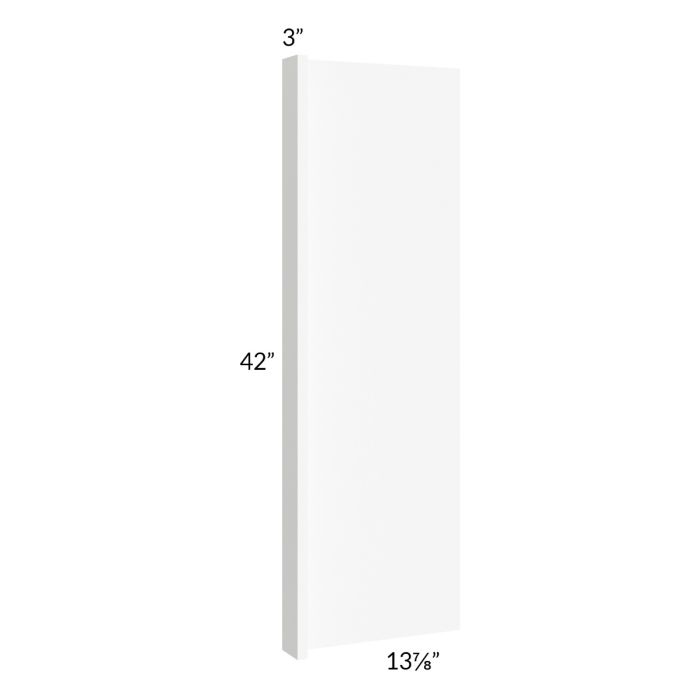 Milan White Matte 14x42 Wall End Panel