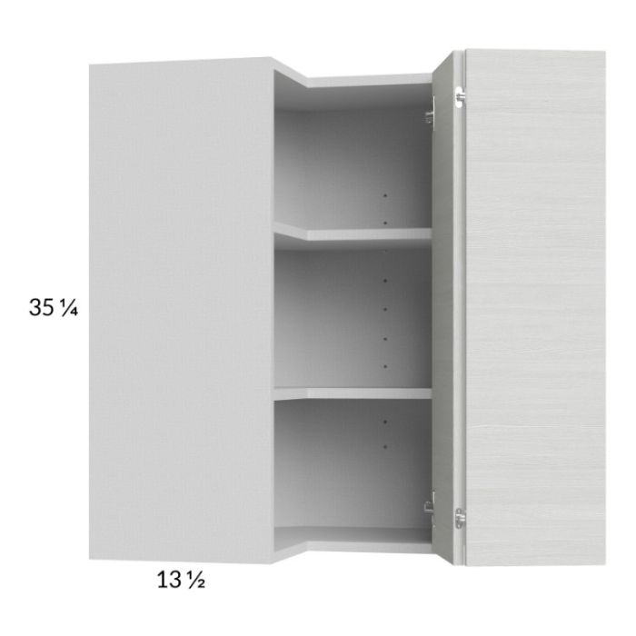 Euro White Grain 24x35-1/4 Wall Easy Reach Cabinet
