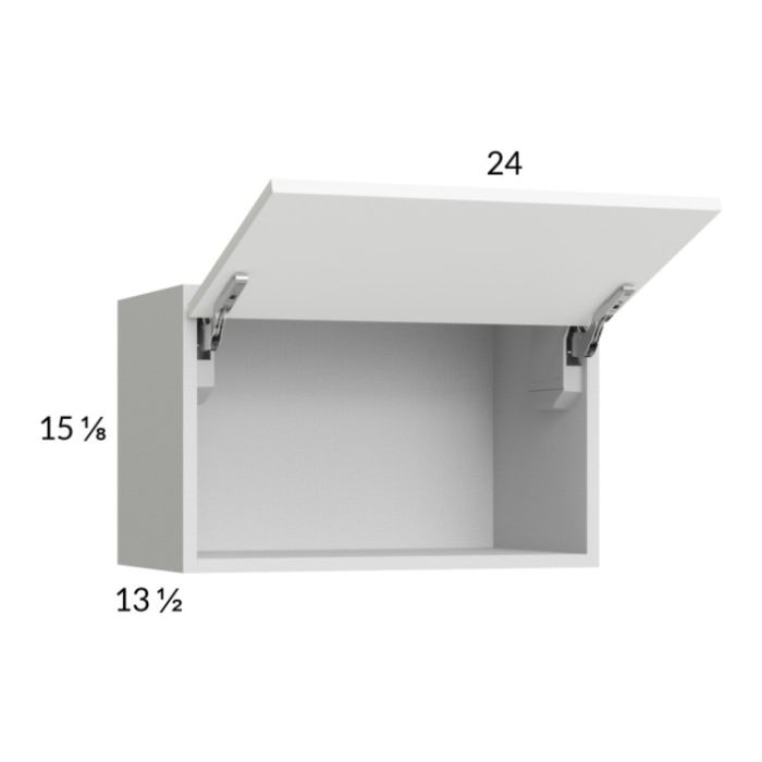 Euro Gloss White 24x15-1/8 Flip Up Door Wall Cabinet