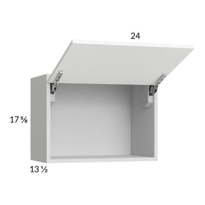 Euro Gloss White 24x17-5/8 Flip Up Door Wall Cabinet