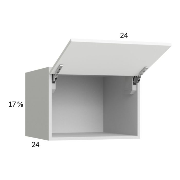 Euro Gloss White 24x17-5/8x24 Flip Up Door Wall Cabinet