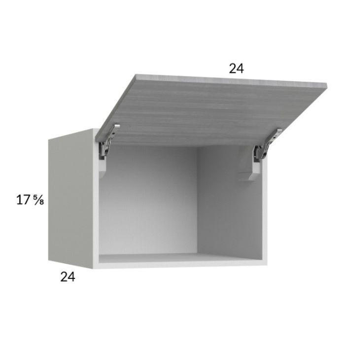 Euro Grey 24x17-5/8x24 Flip Up Door Wall Cabinet