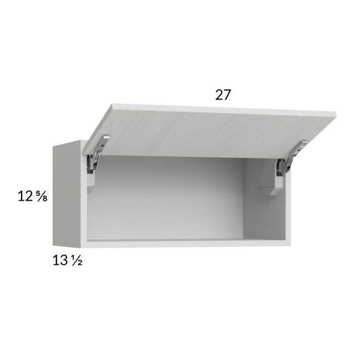Euro White Grain 27x12-5/8 Flip Up Door Wall Cabinet