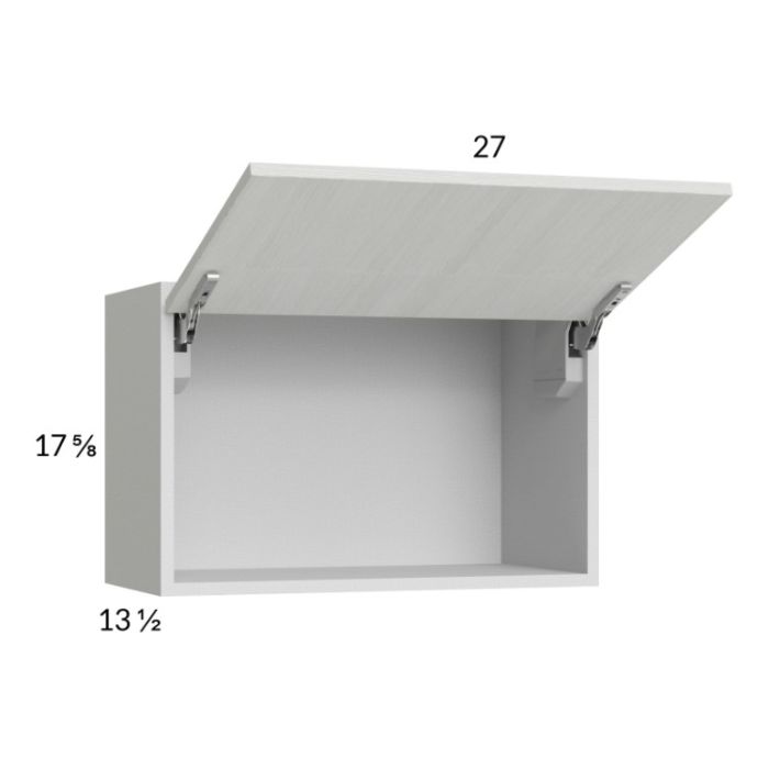 Euro White Grain 27x17-5/8 Flip Up Door Wall Cabinet