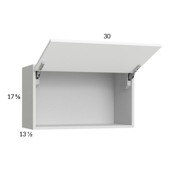 Euro Gloss White 30x17-5/8 Flip Up Door Wall Cabinet