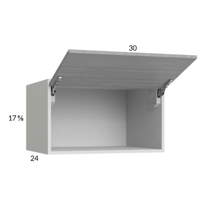 Euro Grey 30x17-5/8x24 Flip Up Door Wall Cabinet