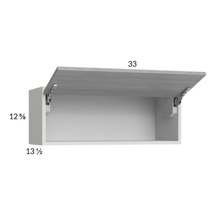 Euro Grey 33x12-5/8 Flip Up Door Wall Cabinet