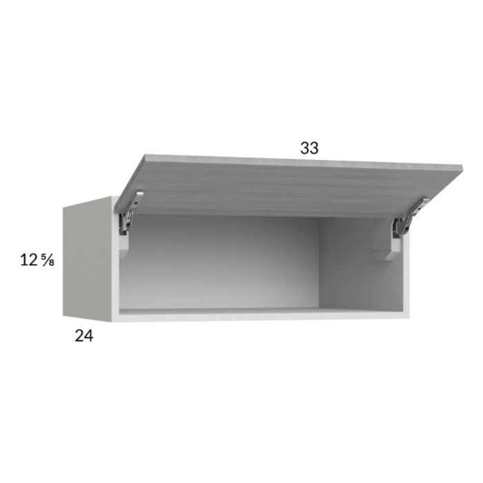 Euro Grey 33x12-5/8x24 Flip Up Door Wall Cabinet