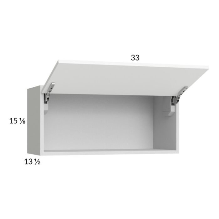 Euro Gloss White 33x15-1/8 Flip Up Door Wall Cabinet