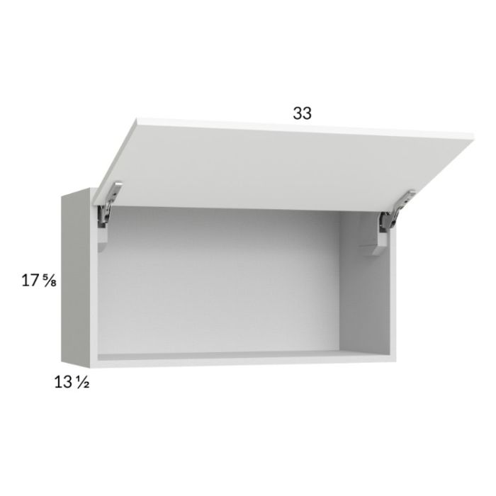 Euro Gloss White 33x17-5/8 Flip Up Door Wall Cabinet