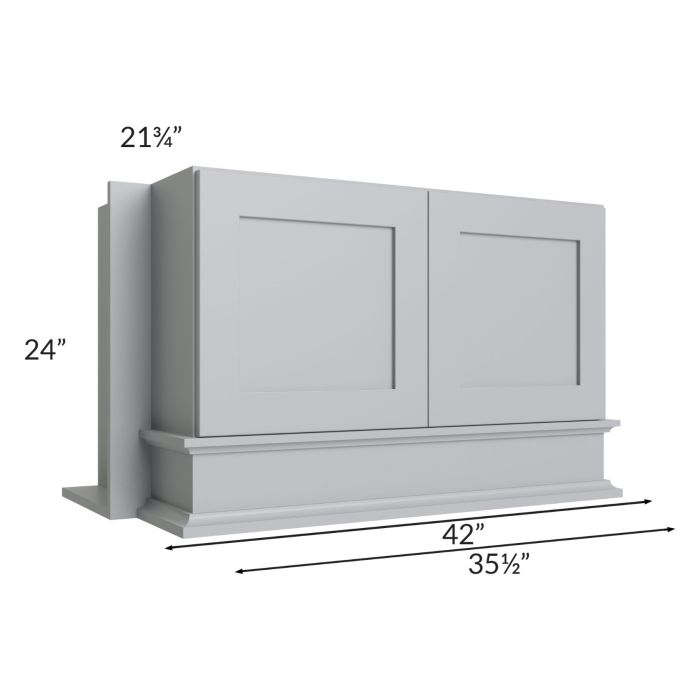 Asheville Grey Shaker 36x24 Wood Hood