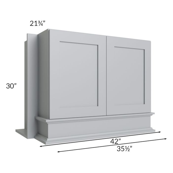 Asheville Grey Shaker 36x30 Wood Hood