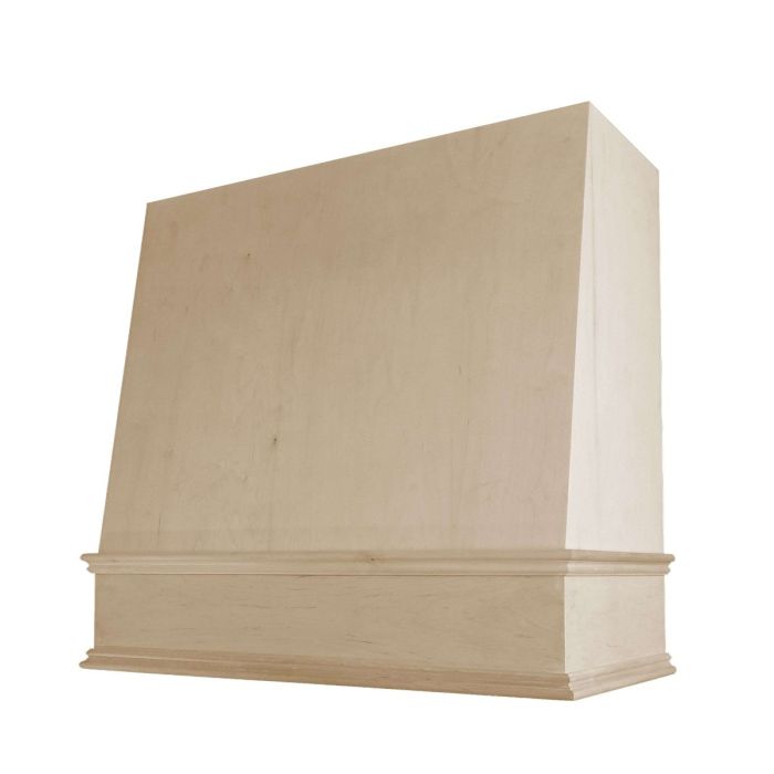 Unfinished Wilmington Smooth Angled Hood with Classic Molding