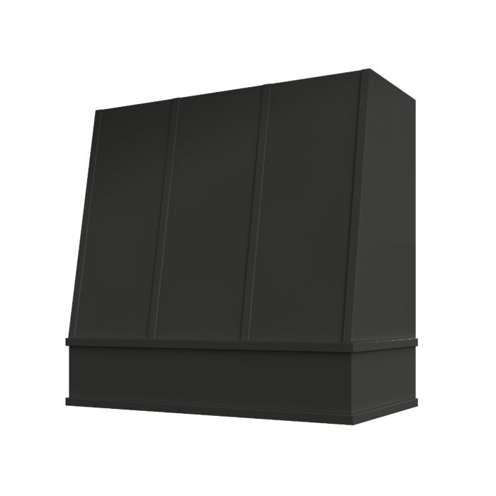 Black Wilmington Strapped Angled Hood with Block Molding