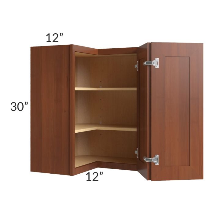 Phoenix Caramel Glaze 24x30 Easy Reach Corner Wall Cabinet