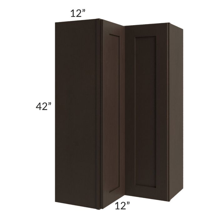 Southport Espresso Shaker 24x42 Easy Reach Corner Wall Cabinet
