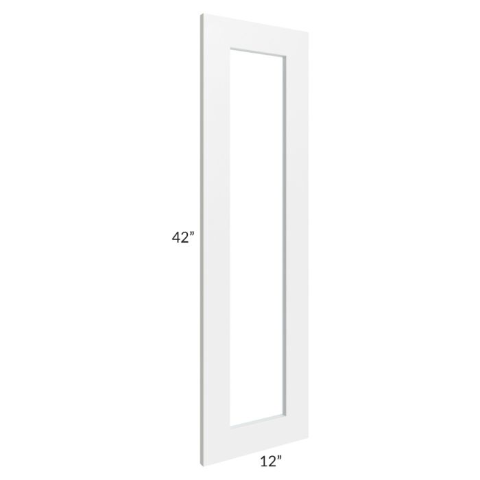 Brighton White Shaker 12x42 Glass Door Only