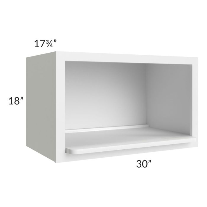 Charlotte White 30x18 Microwave Wall Cabinet