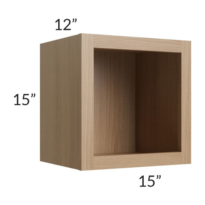 Township Rift Oak 15x15 Wall Open Cabinet