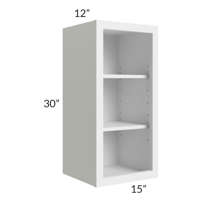 Bayville White 15x30 Wall Open Cabinet