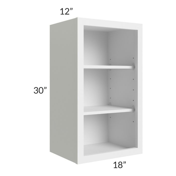 Bayville White 18x30 Wall Open Cabinet
