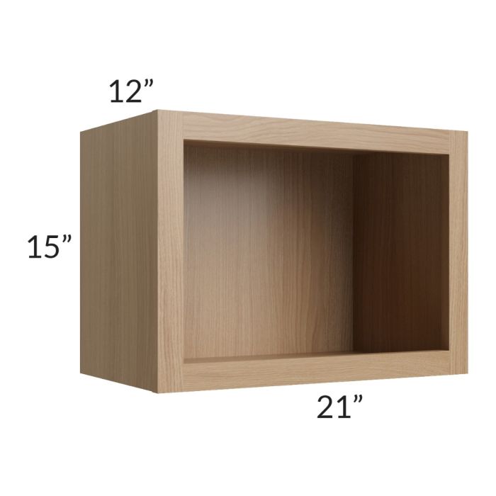 Township Rift Oak 21x15 Wall Open Cabinet