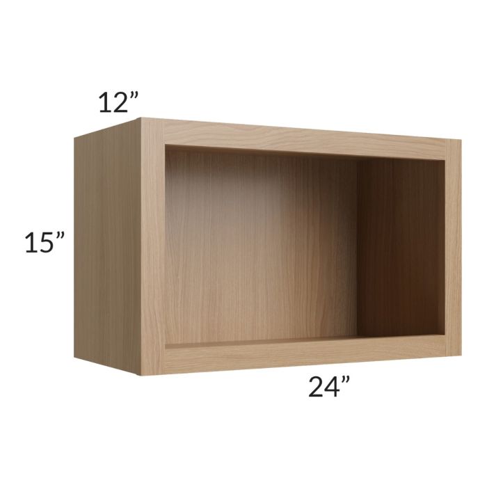 Township Rift Oak 24x15 Wall Open Cabinet