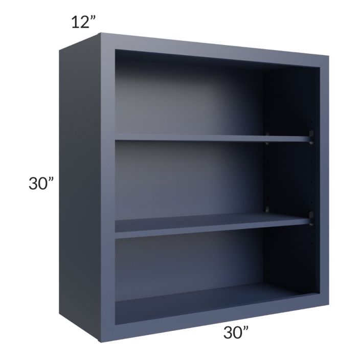 Bayville Blue 30x30 Wall Open Cabinet