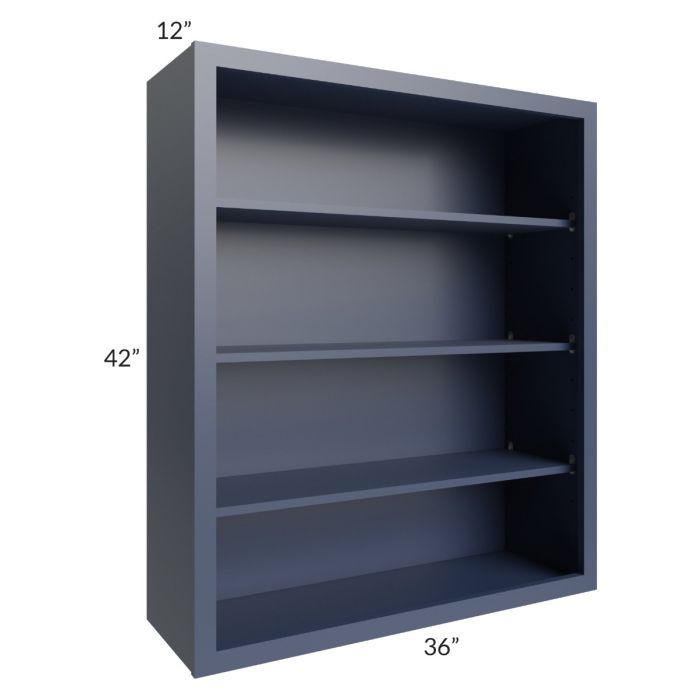 Bayville Blue 36x42 Wall Open Cabinet