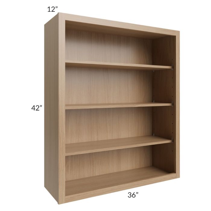 Township Rift Oak 36x42 Wall Open Cabinet
