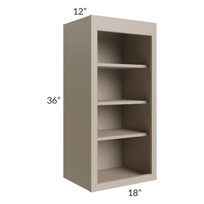 Tuscan Oyster 18x36 Wall Open Shelf Cabinet